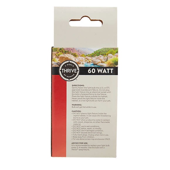 60 watt Thrive Reptile Daytime Blue Heat Bulb - Picture 3 of 5